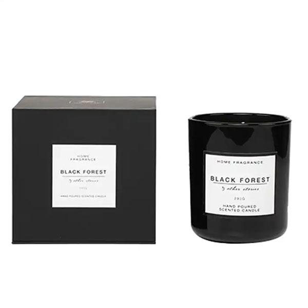 Black glass scented candles