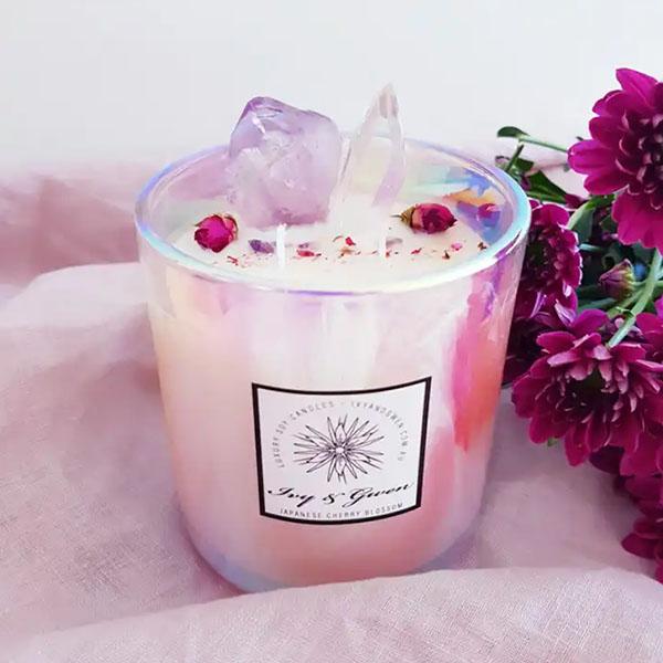 Crystal decoration candles