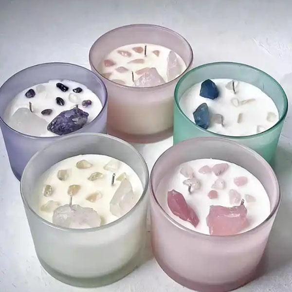Crystal scented candles
