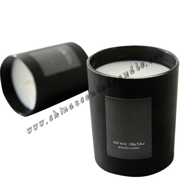 Black jar scented candle