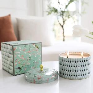 Scented tin candles