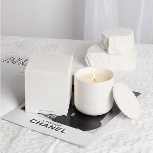 White ceramic scented candles