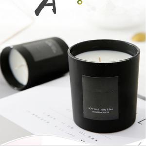 Black jar scented candle